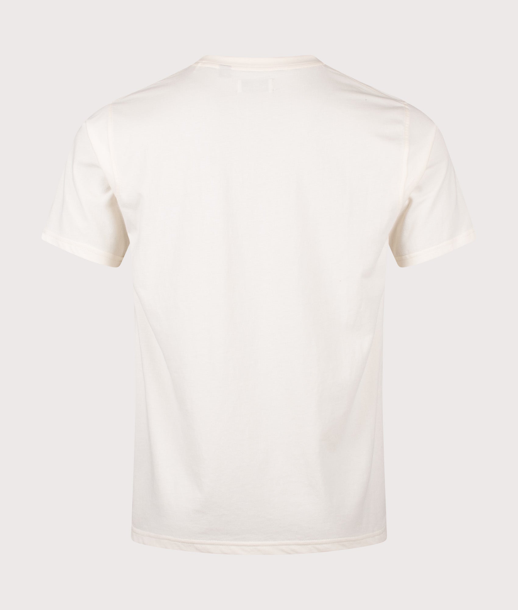 Aquascutum Club Check Panel T-Shirt in Old White at EQVVS Menswear. Back shot.