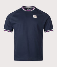 Stripes Piquet T-Shirt: 11 Navy 