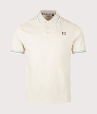 Stretch Piquet Stripes Polo Shirt: 03 Beige 