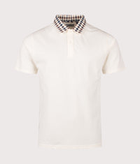 Club Check Collar Polo Shirt: 02 Old White 