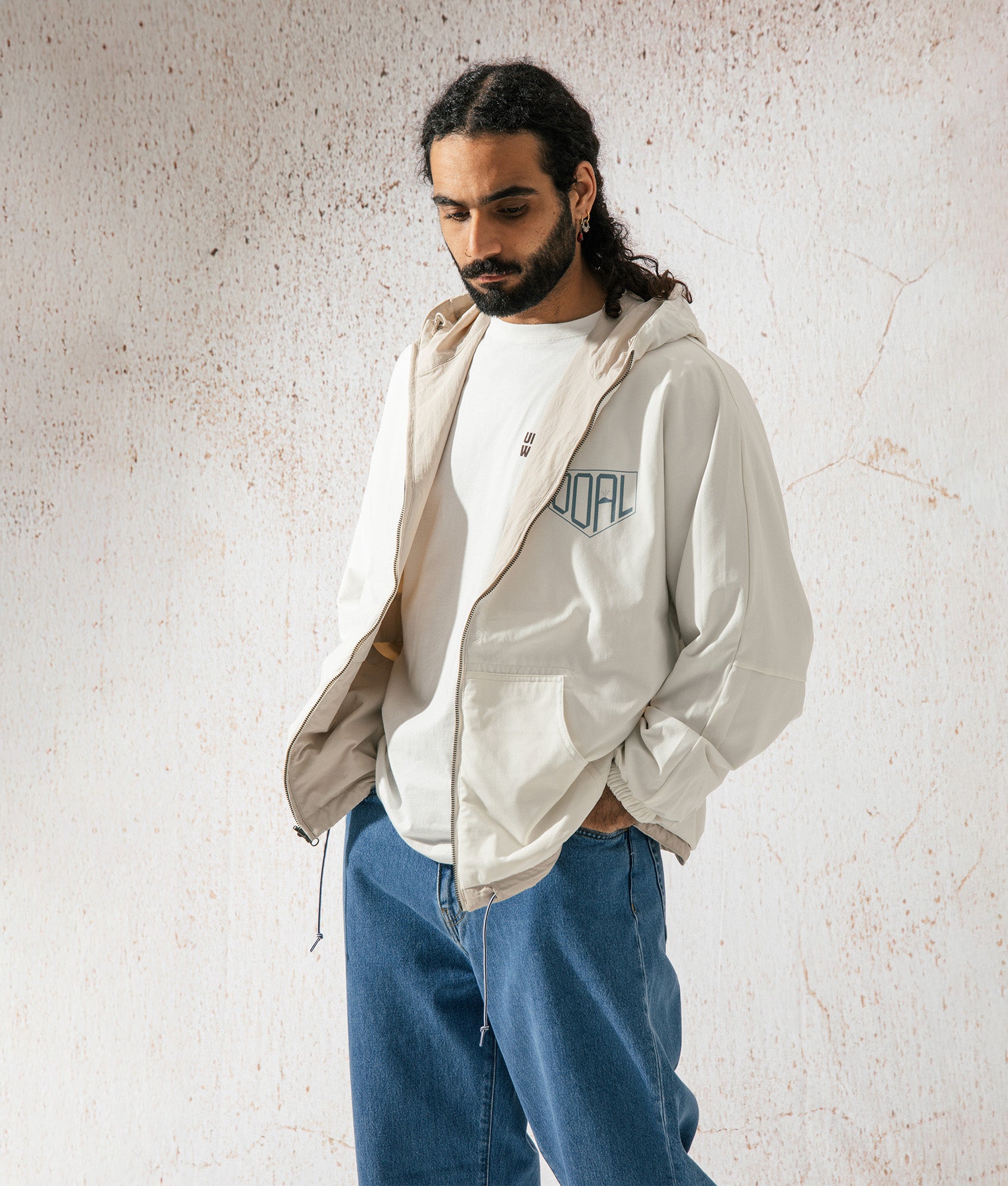 Oversized Reversible Hooded Jacket