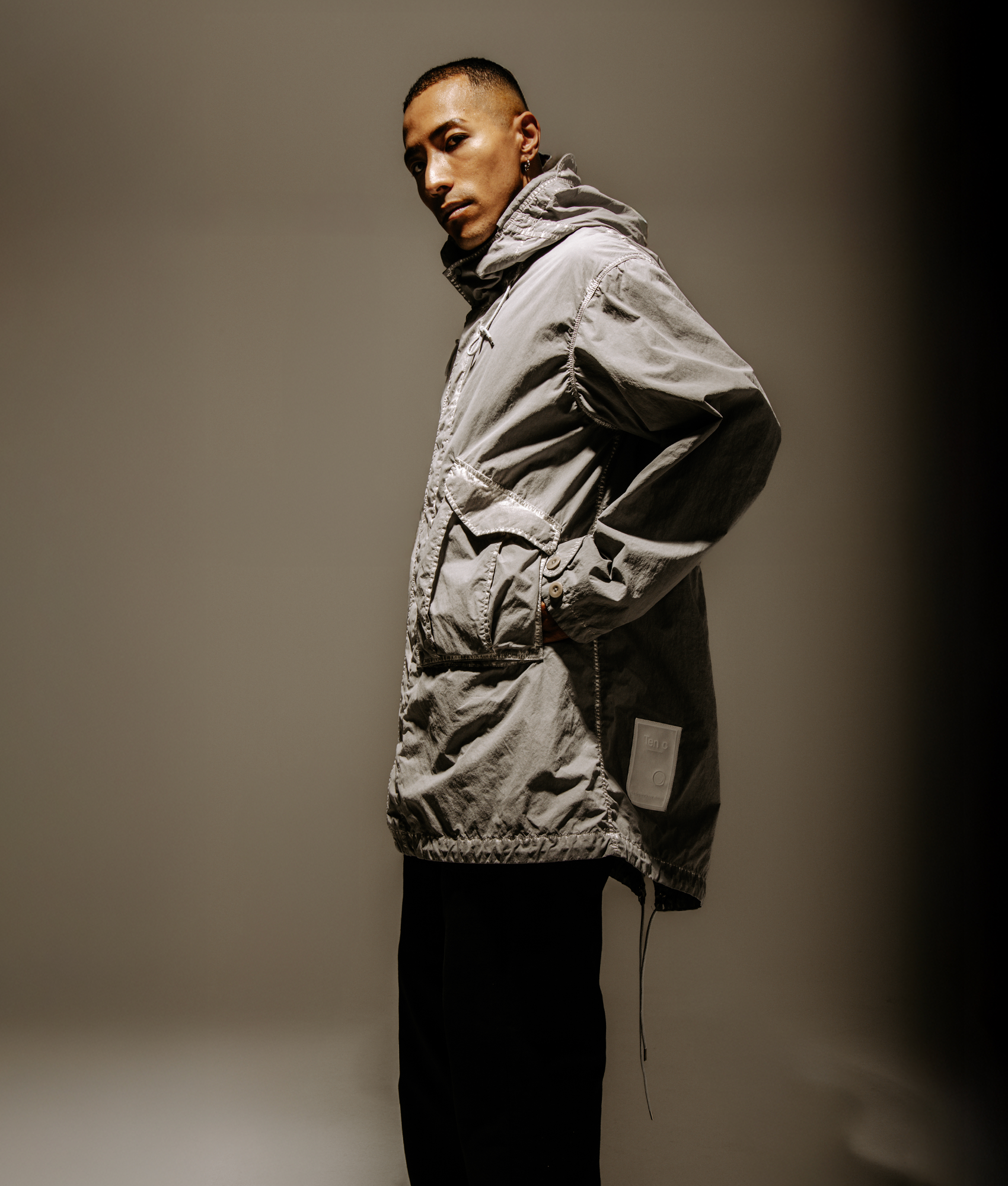 Shadow Dyed Long Raincoat