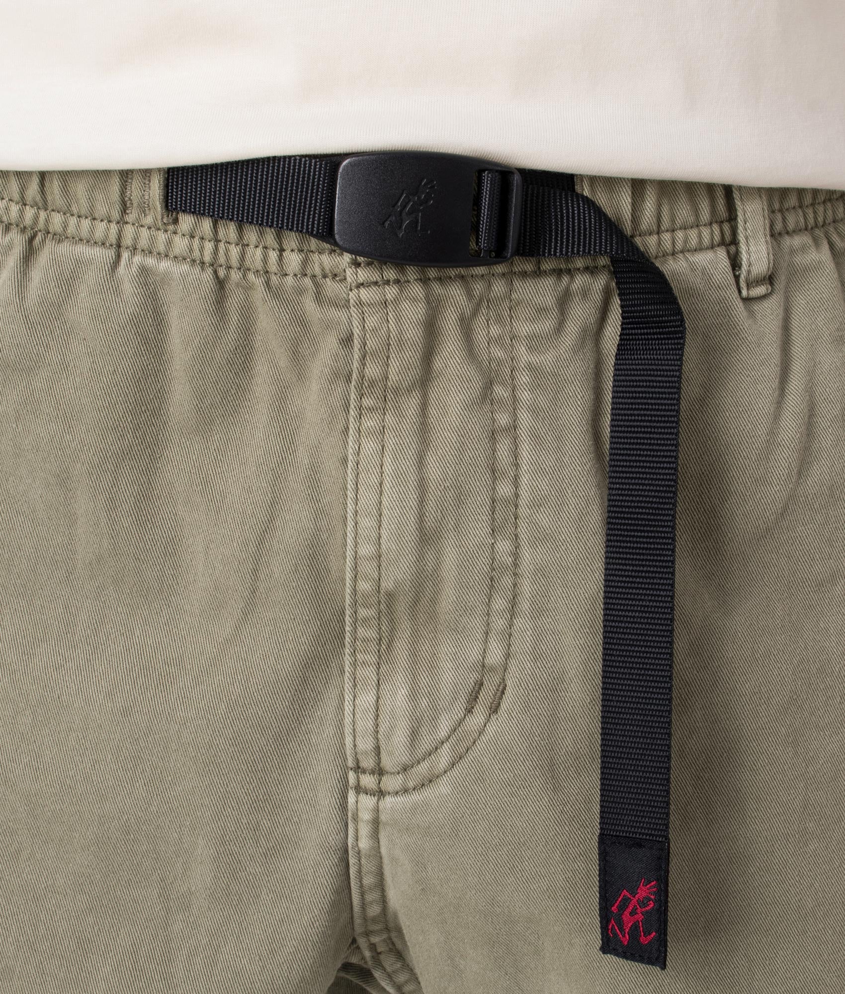 Straight Fit Gramicci Pants. Shot by EQVVS. Detail front shot.