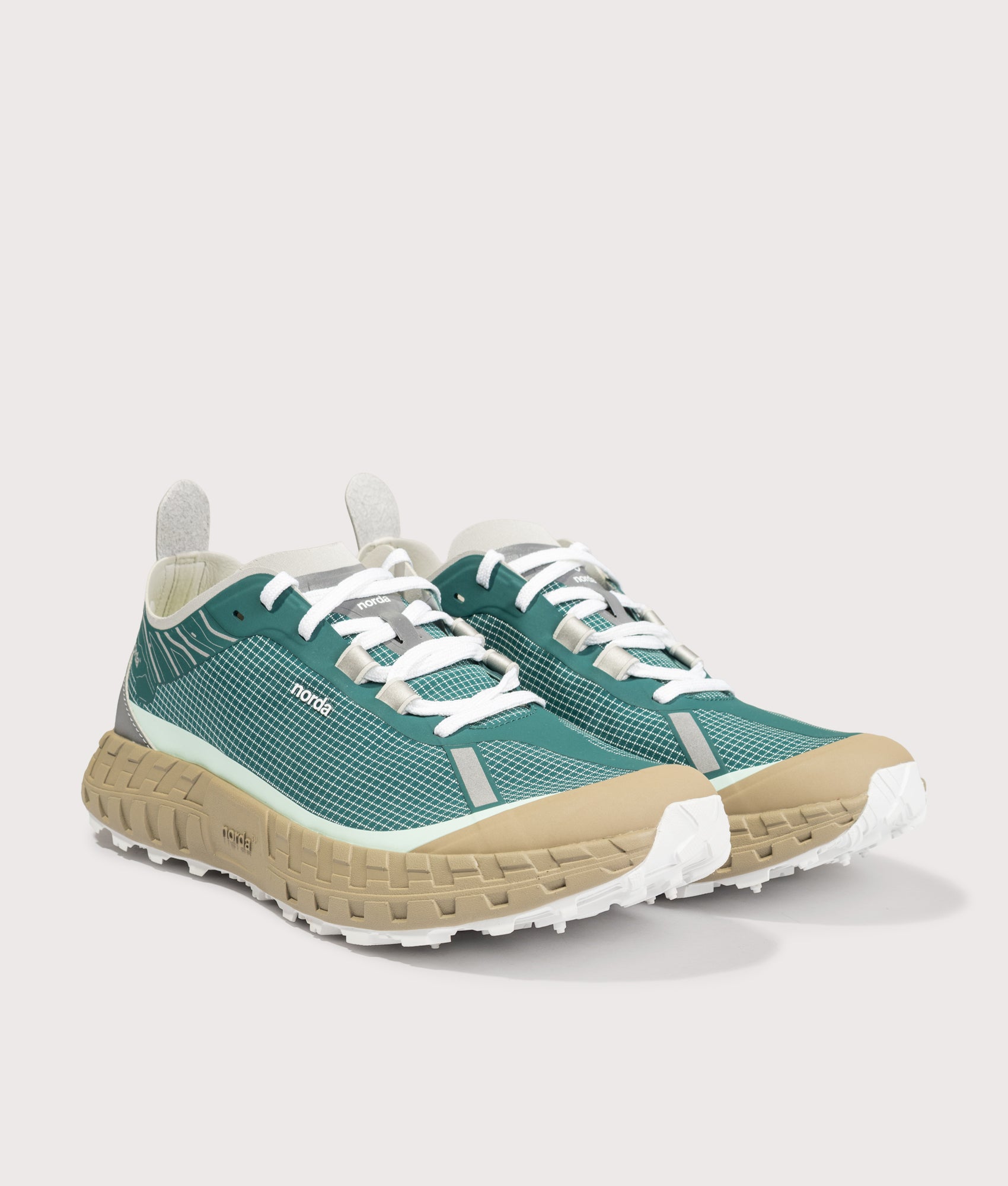 norda 001A Trainers in Horizon at EQVVS Menswear. Angled front shot.