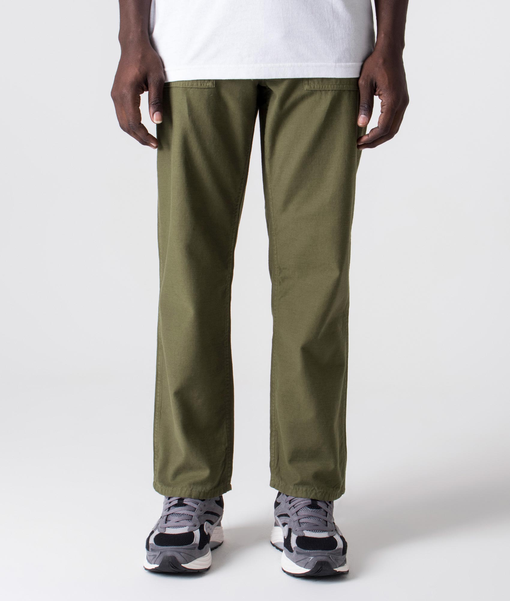 Relaxed-Fit-Fatigue-Pants-Olive-Sateen-Stan-Ray-EQVVS-Front-Image