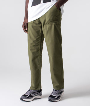 Relaxed-Fit-Fatigue-Pants-Olive-Sateen-Stan-Ray-EQVVS-Side-Image