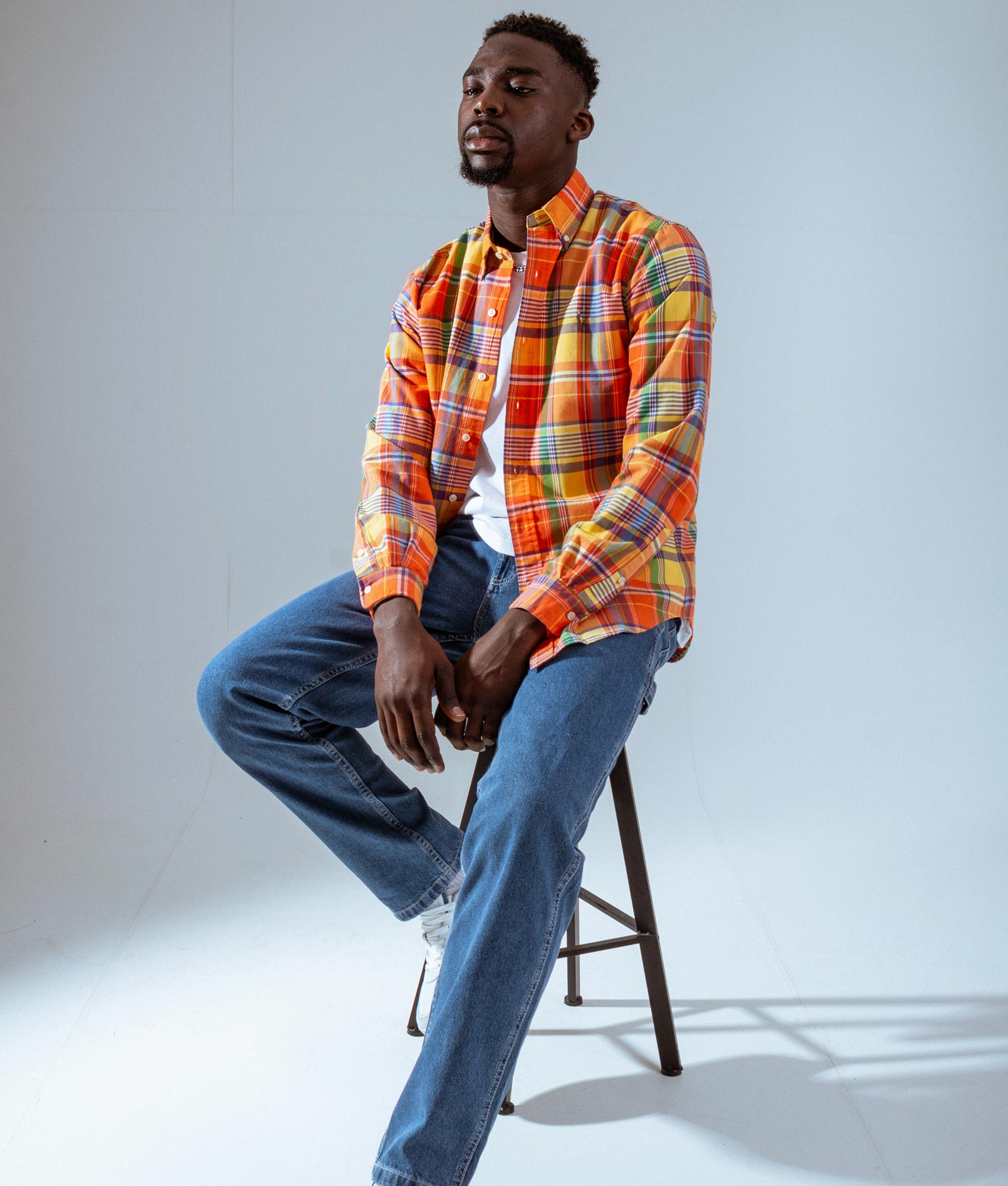 Custom-Fit-Checkered-Oxford-Shirt-Orange/Yellow-Multi-Polo-Ralph-Lauren-EQVVS