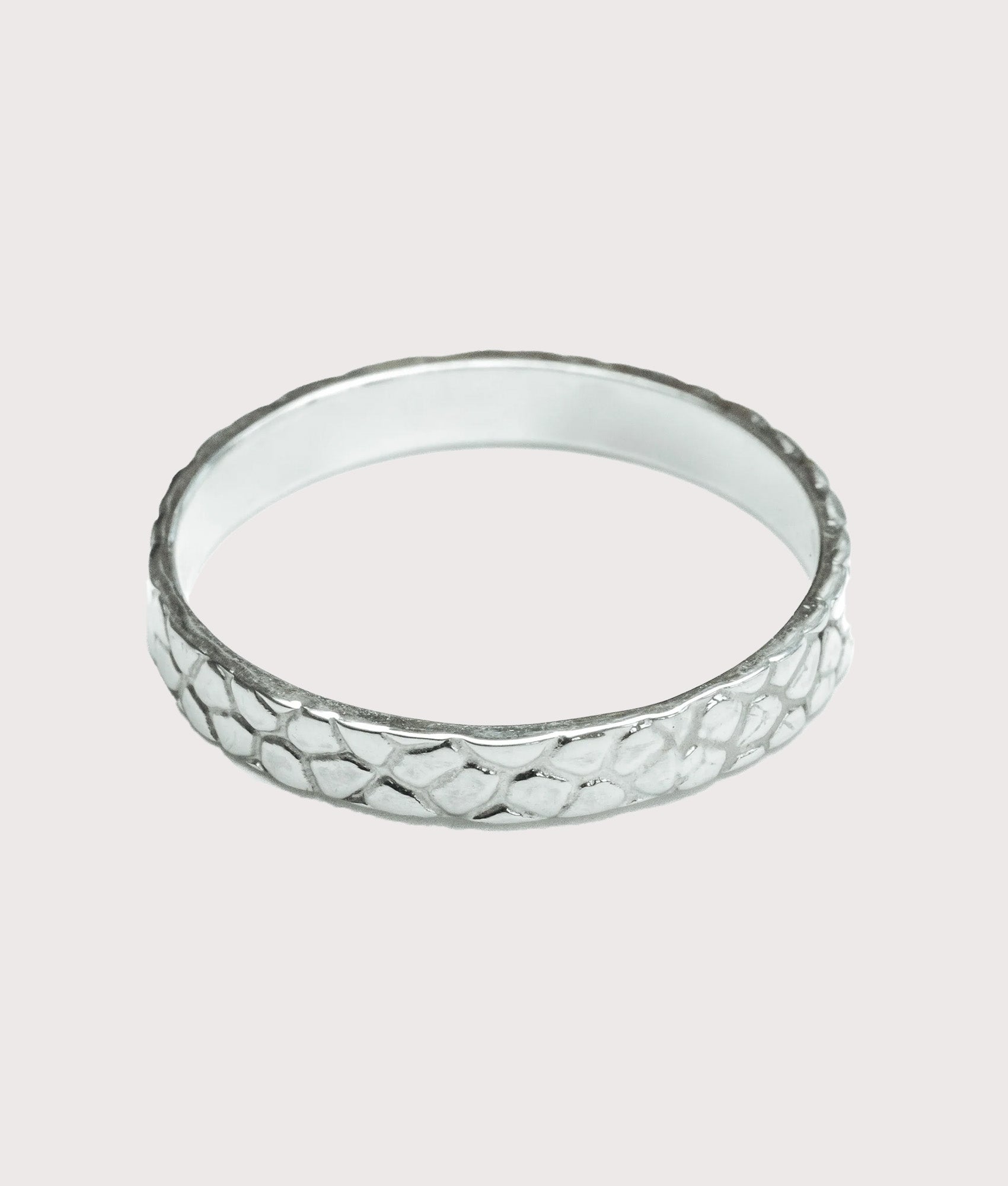 Alex&er Jewellery Calf Skin Ring 3mm at EQVVS Menswear. Flat shot.
