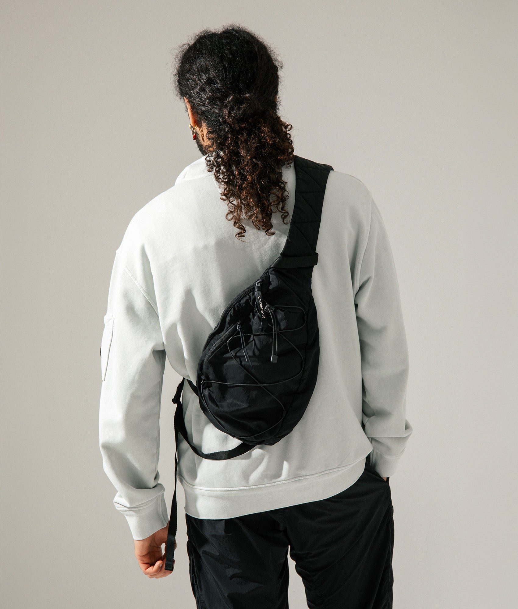 Nylon B Crossbody Rucksack in Black | C.P. Company | EQVVS