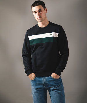 Colorblock Fleece Sweatshirt by Lacoste. Shot by EQVVS. Campaign Shot.