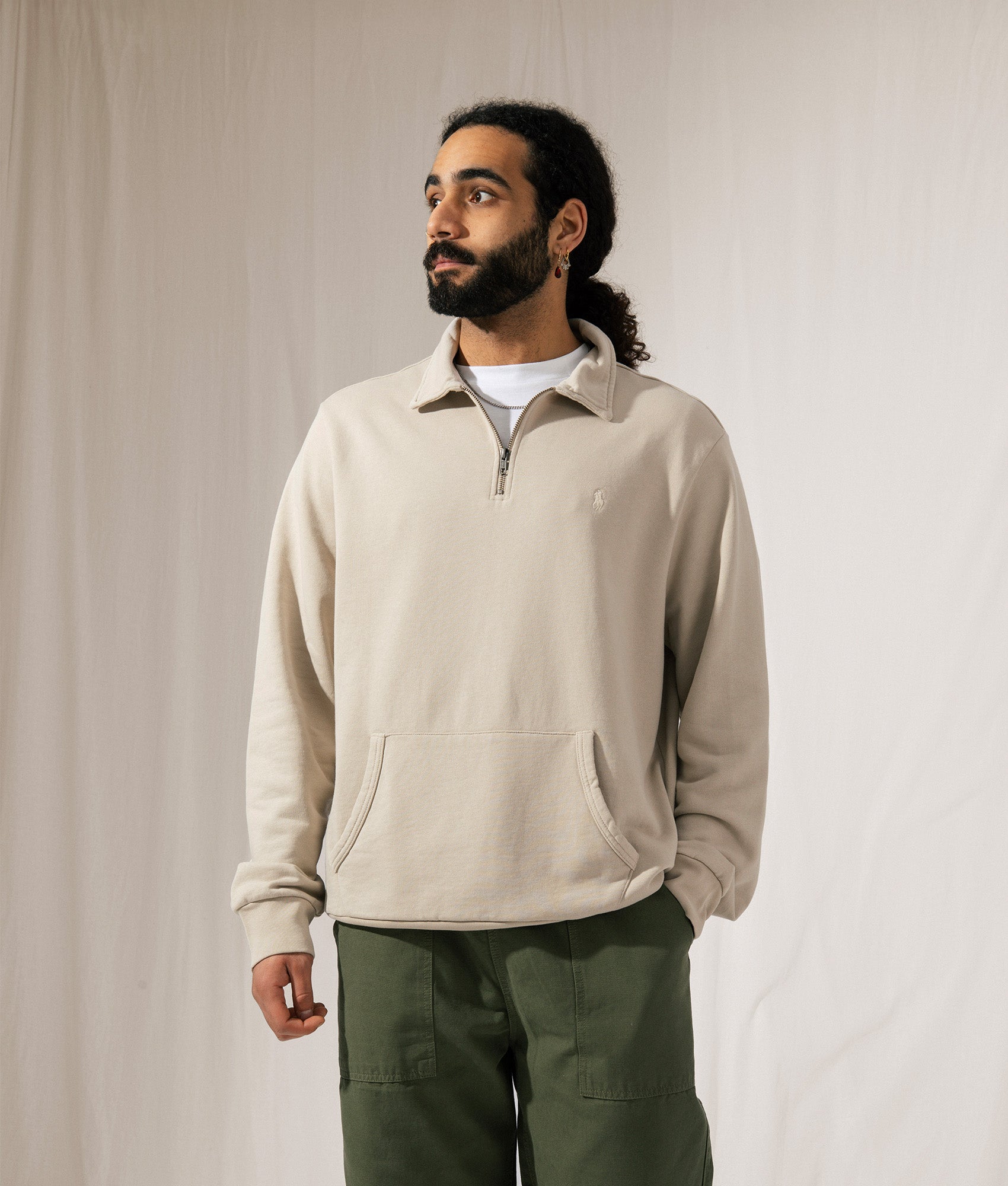 Loopback Terry Quarter Zip Sweatshirt