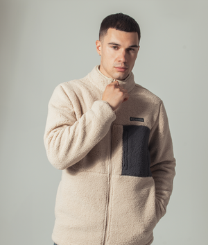 Columbia, Mountainside Heavyweight Fleece, ancient fossil, EQVVS Menswear, campaign photo shot