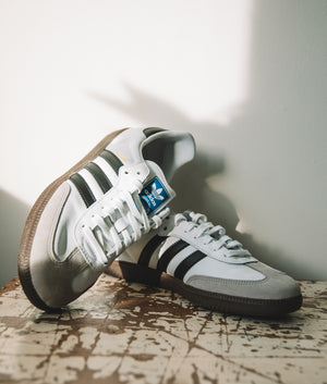 adidas samba OG Trainer in Cloud White/ Core Black