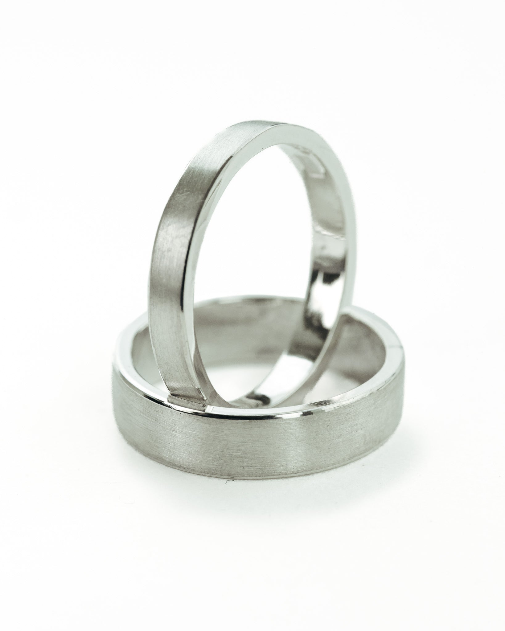 The Alex&er Jewellery 3mm Bare Skin Brushed Ring in Sterling Silver. Shop the brand at EQVVS. Duo Shot.