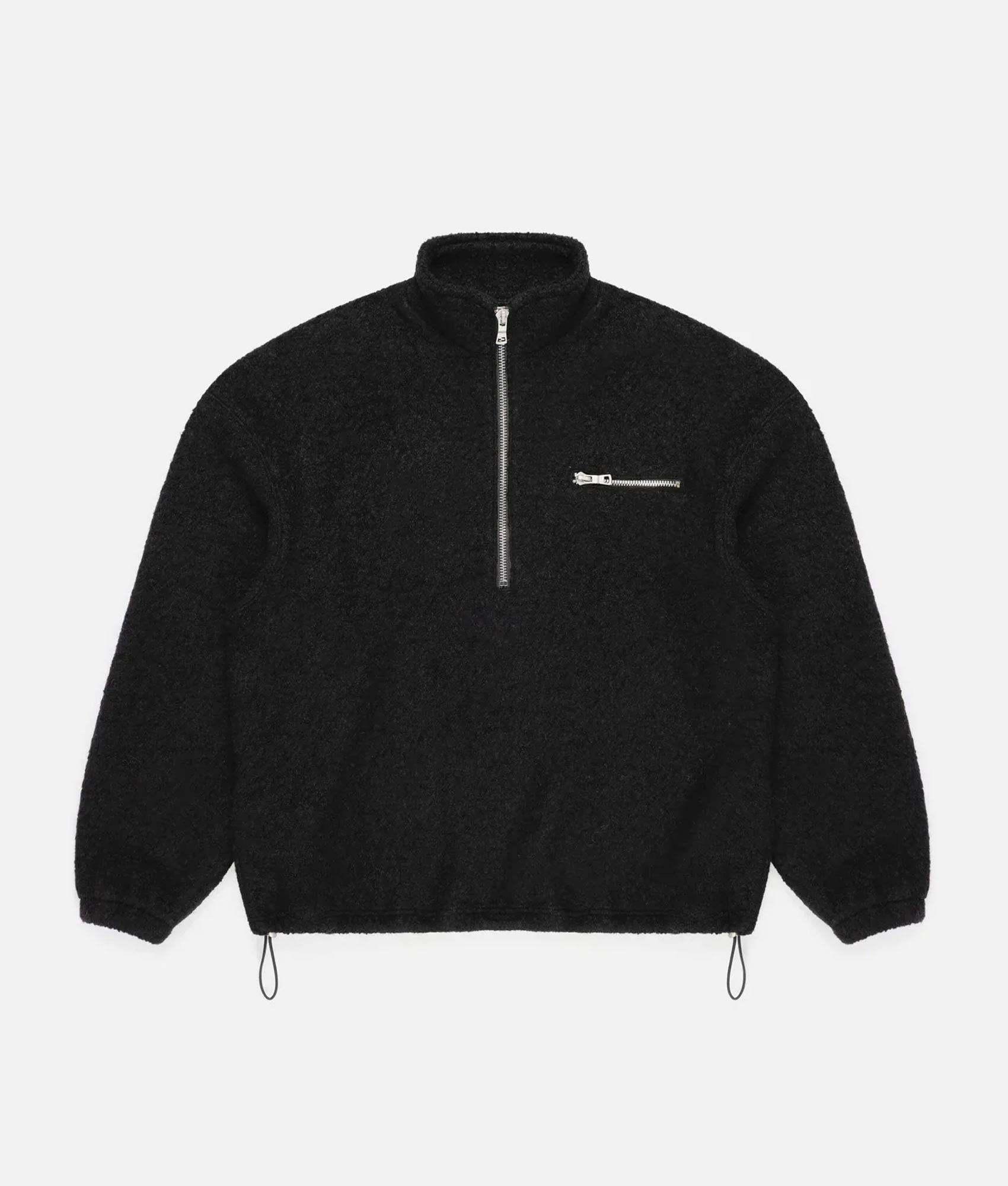 Oversized Fit Boucle Quarter Zip Sweatshirt