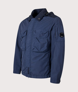 Flatt Nylon Mixed Goggle Overshirt in Navy | C.P. Company | EQVVS
