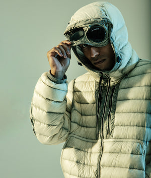 D.D. Shell Goggle Down Jacket. Shot by EQVVS. Campaign shot.