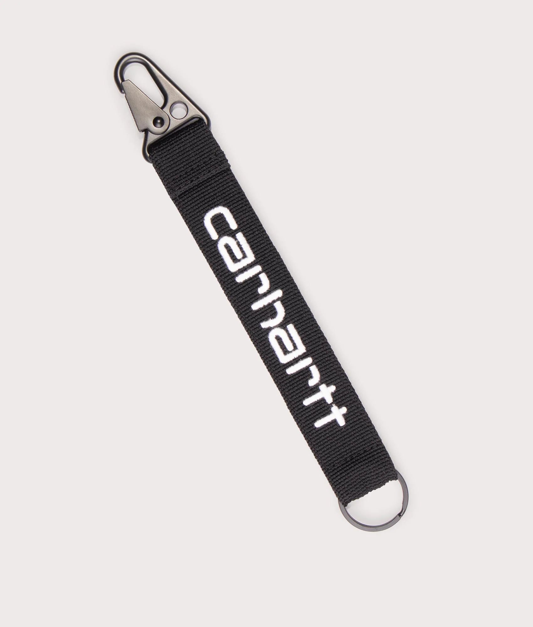 Carhartt WIP Jaden Keyholder in Black at EQVVS Menswear. Front shot.