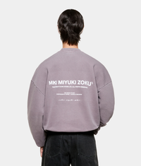 Oversized Design Studio Crewneck Sweatshirt: Pigment Raisin 