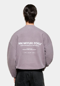 Oversized Design Studio Crewneck Sweatshirt: Pigment Raisin 