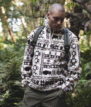 Dickies-Relaxed-Fit-Hays-Quarter-Zip-Fleece-aop-EQVVS-Campaign