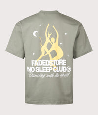 Relaxed Fit Devil T-Shirt: Olive Smoke 