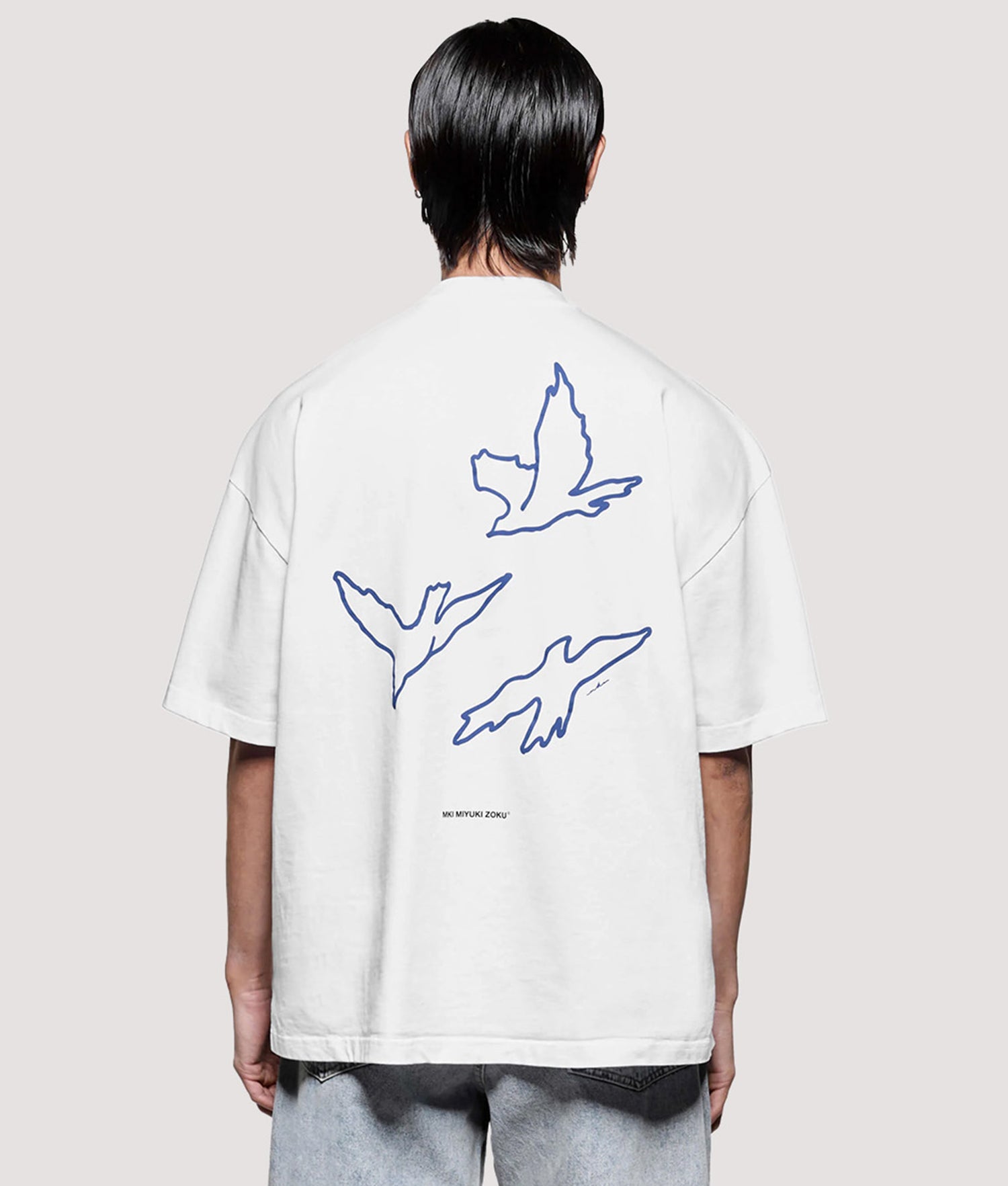 Box Fit Flight T-Shirt in White | MKI MIYUKI ZOKU | EQVVS