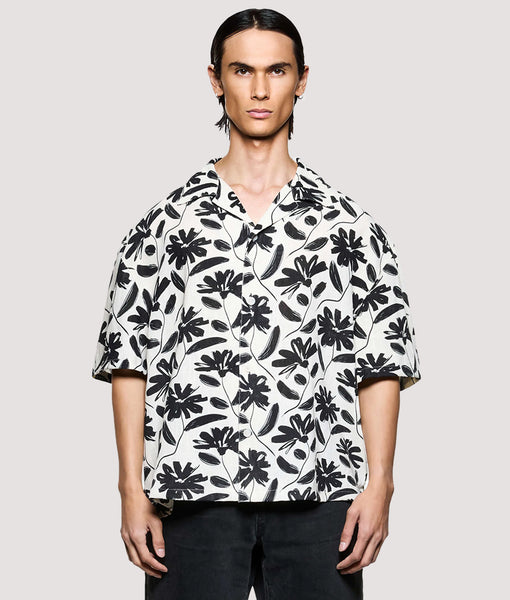 WAKU　27cm Box Fit Floral Linen S/S Vacation Shirt Raw | MKI MIYUKI ZOKU | EQVVS
