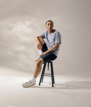 Hand Printed Horizontal Logo T-Shirt. Shot by EQVVS. Campaign Shot 3rd.