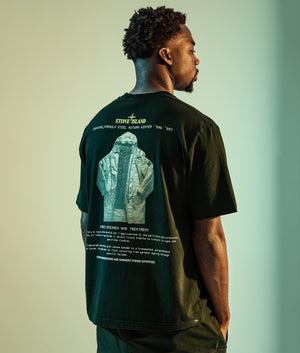 Organic Cotton Archivio T-Shirt by Stone Island in Black. Shot by EQVVS. Campaign shot.