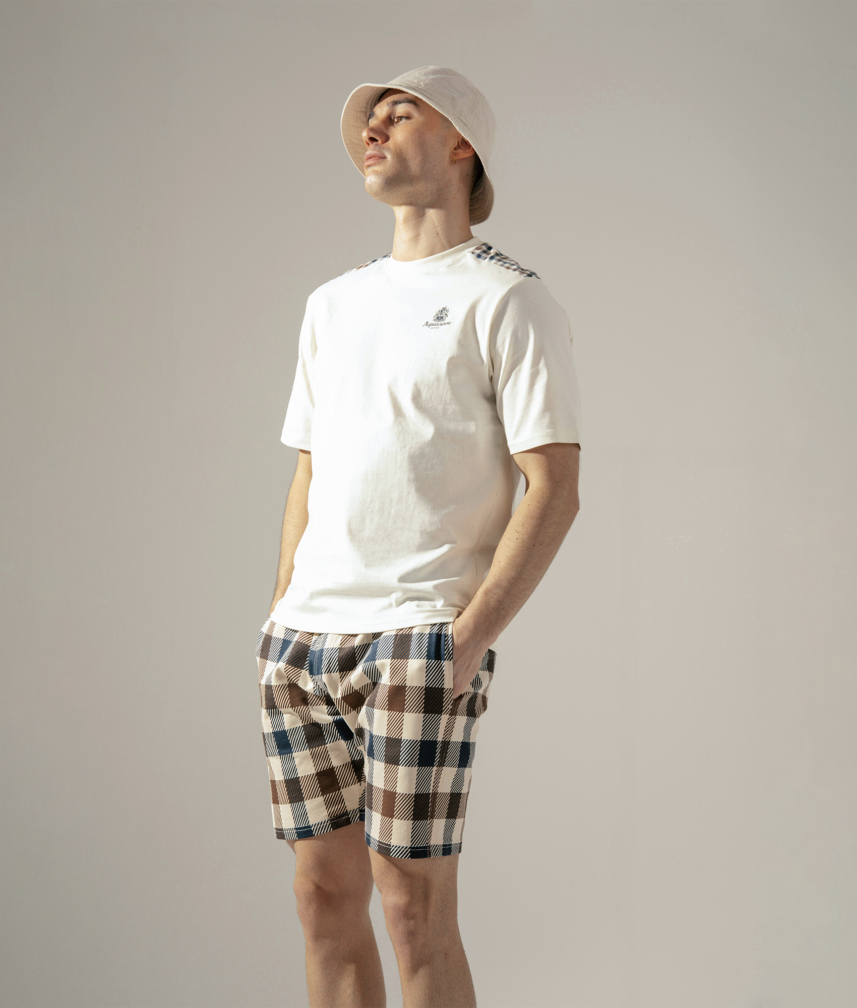 Club Check Details T-Shirt. Shot by EQVVS. Campaign Shot.