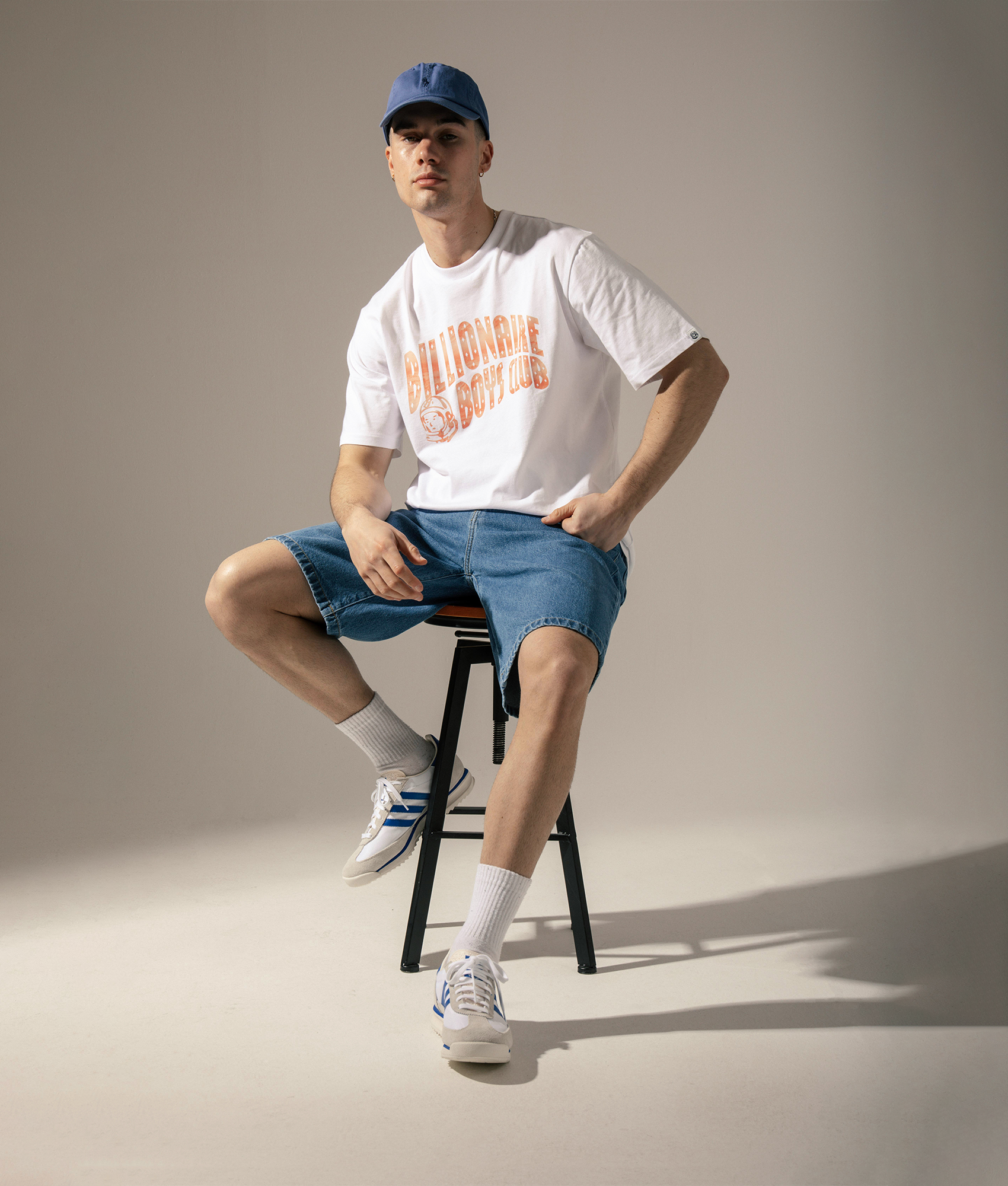 Mountain Fill Arch Logo T-Shirt. Shot by EQVVS. Campaign Shot.
