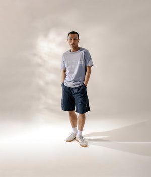 Hand Printed Horizontal Logo T-Shirt. Shot by EQVVS. Campaign Shot.