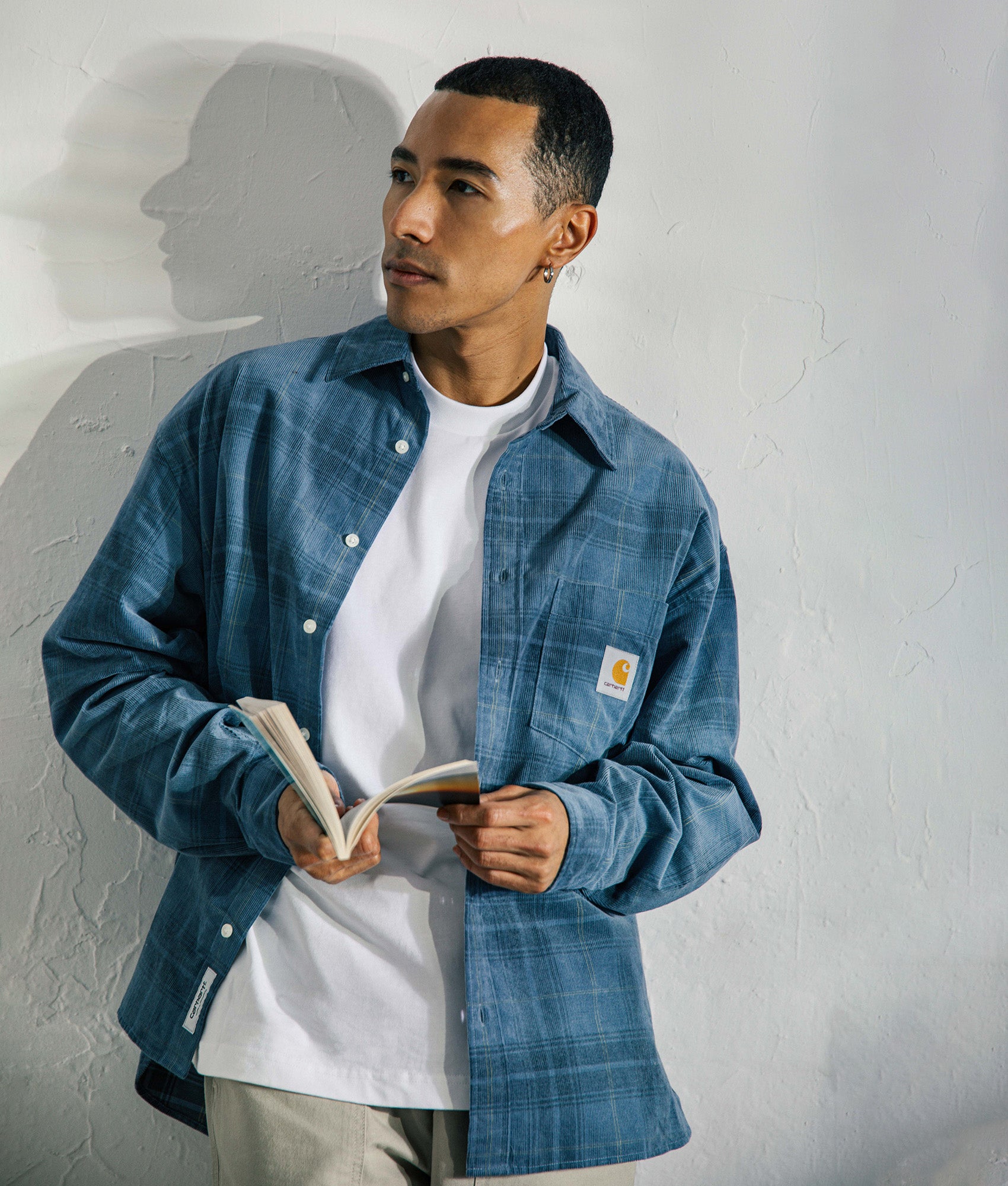 Wilber Shirt in Wilber Check/Velvet Blue | Carhartt WIP | EQVVS | Campaign shot.