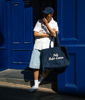 Embroidered Canvas Tote Bag. Shot by EQVVS. Campaign Full Shot.