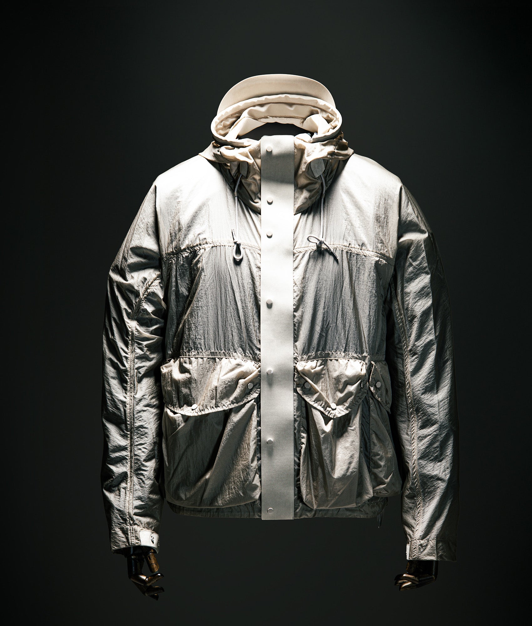 Skye Ten Anorak Jacket in Taupe Pillido | Ten C | EQVVS | Front campaign shot 
