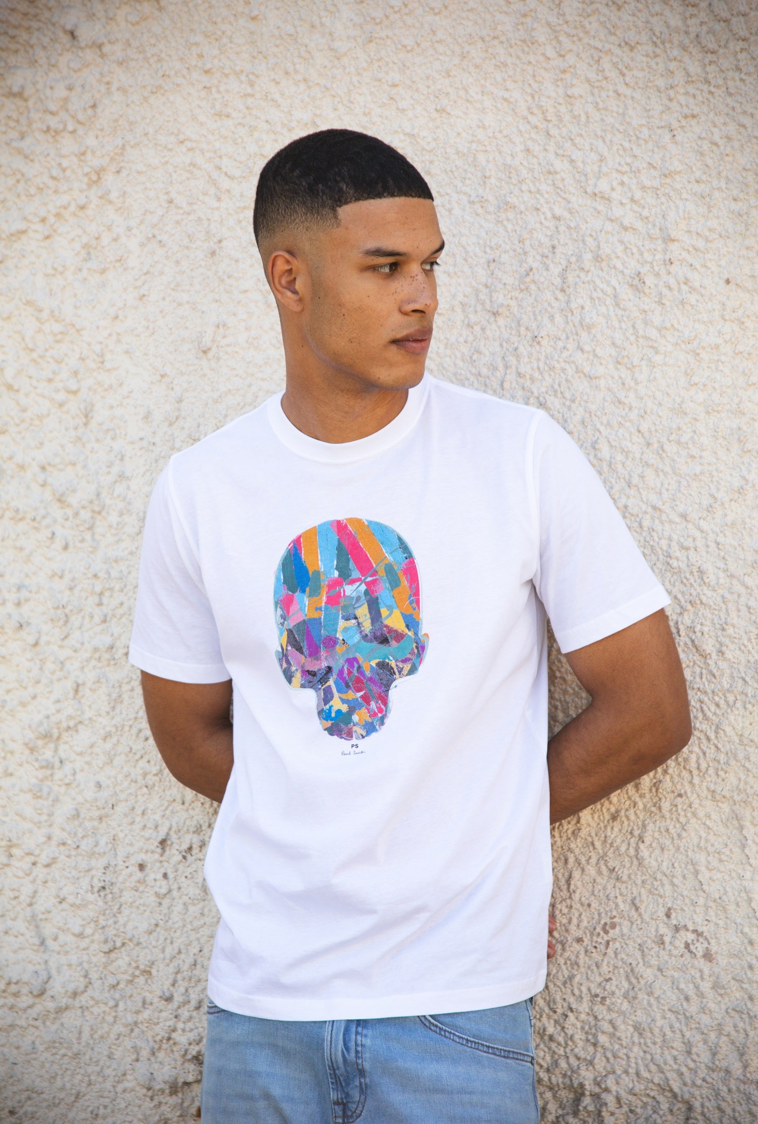 Regular Fit Multi Colour Skull T-Shirt