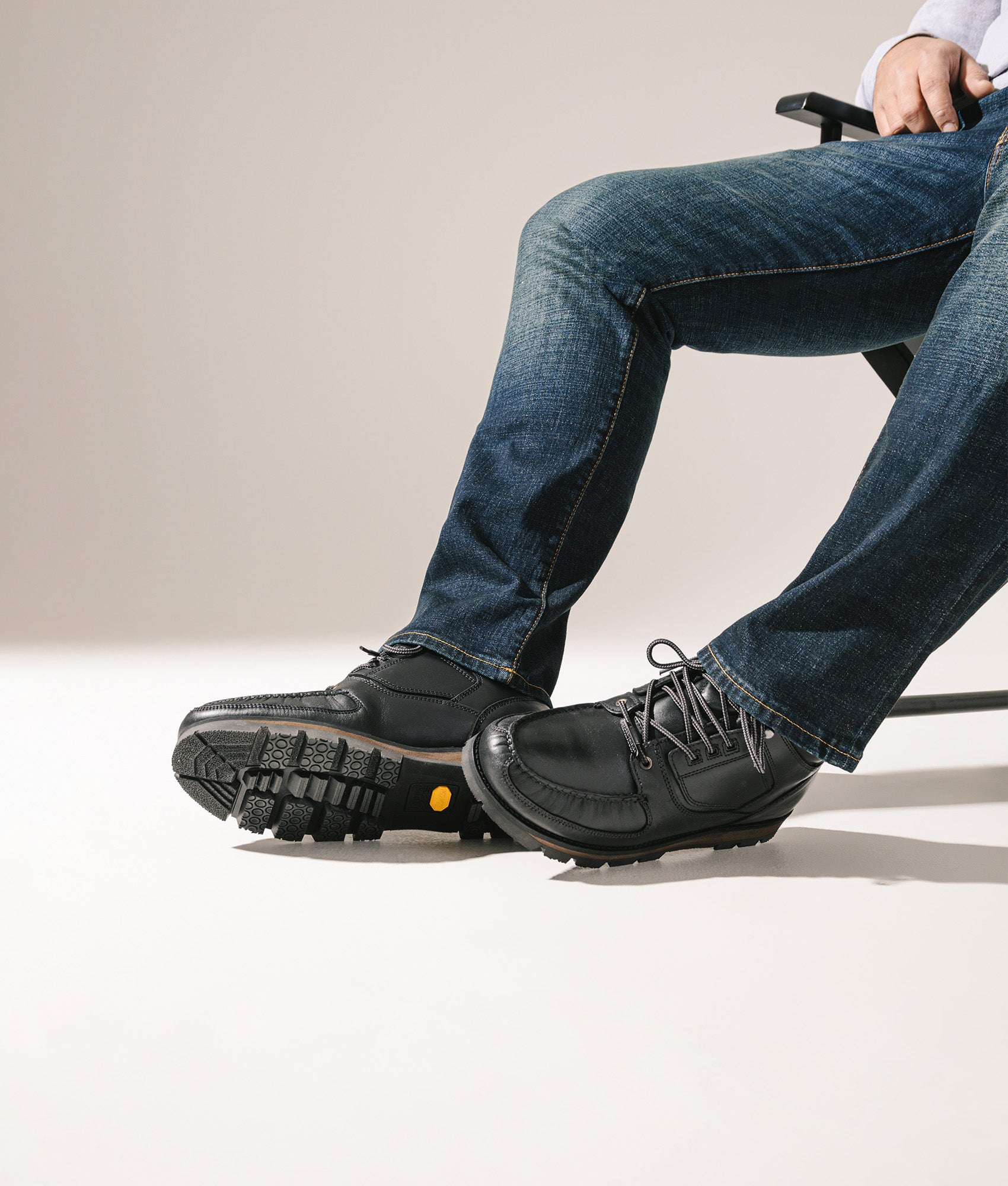 Umbwe Hiker Boots in Black | Rockport | EQVVS | Campaign Shot
