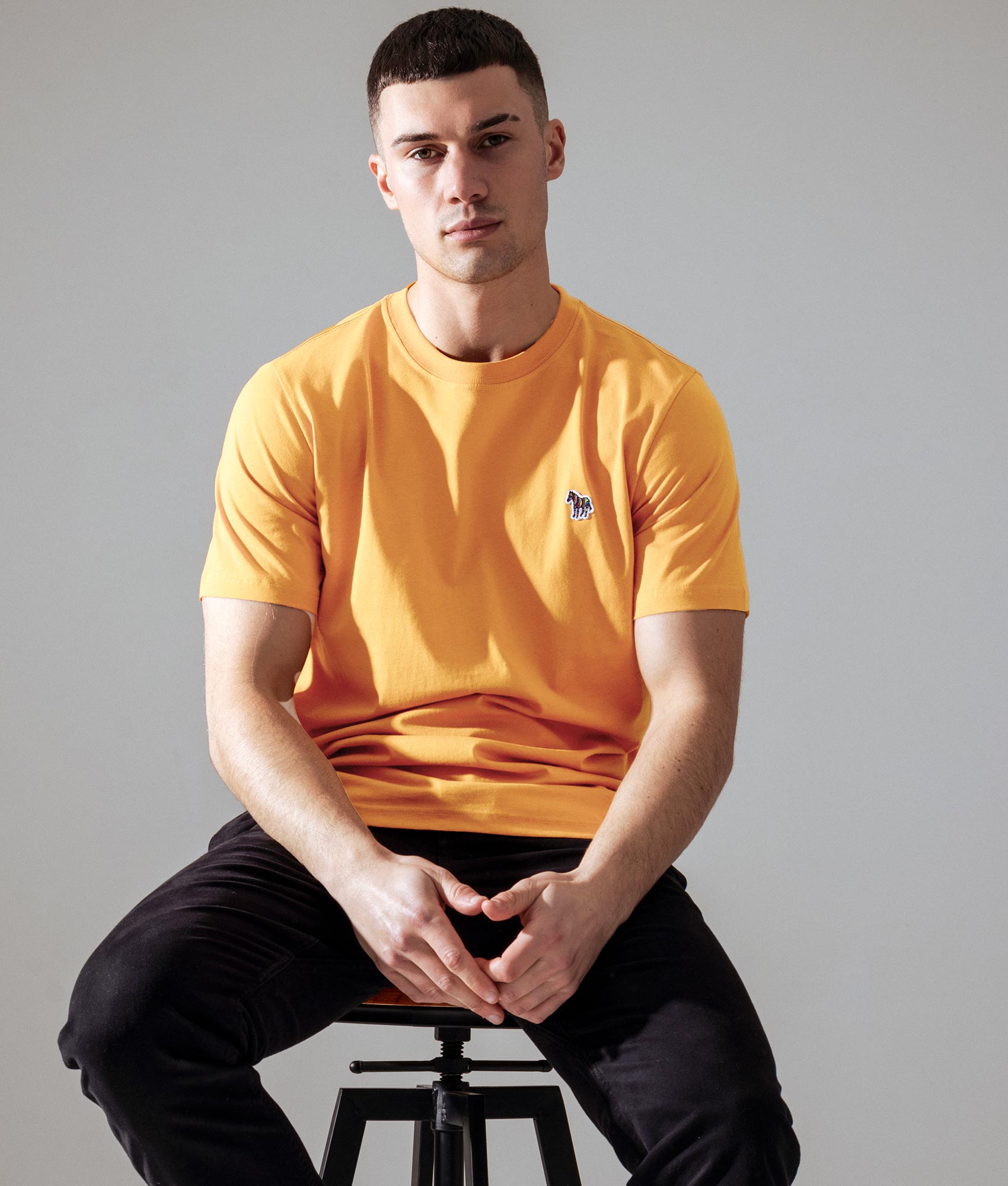 Zebra-Badge-T-Shirt-Orange-PS-Paul-Smith-EQVVS