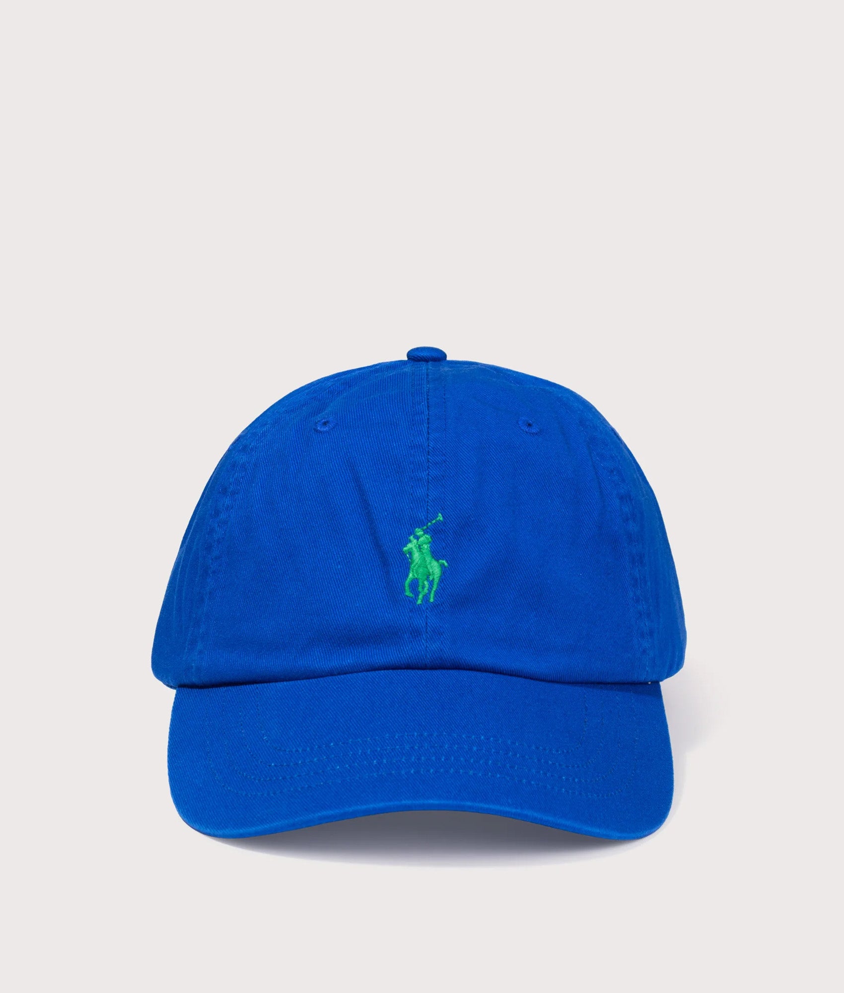 Polo Ralph Lauren Iconic Cotton Chino Ball Cap in Pacific Royal at EQVVS Menswear. Front shot.