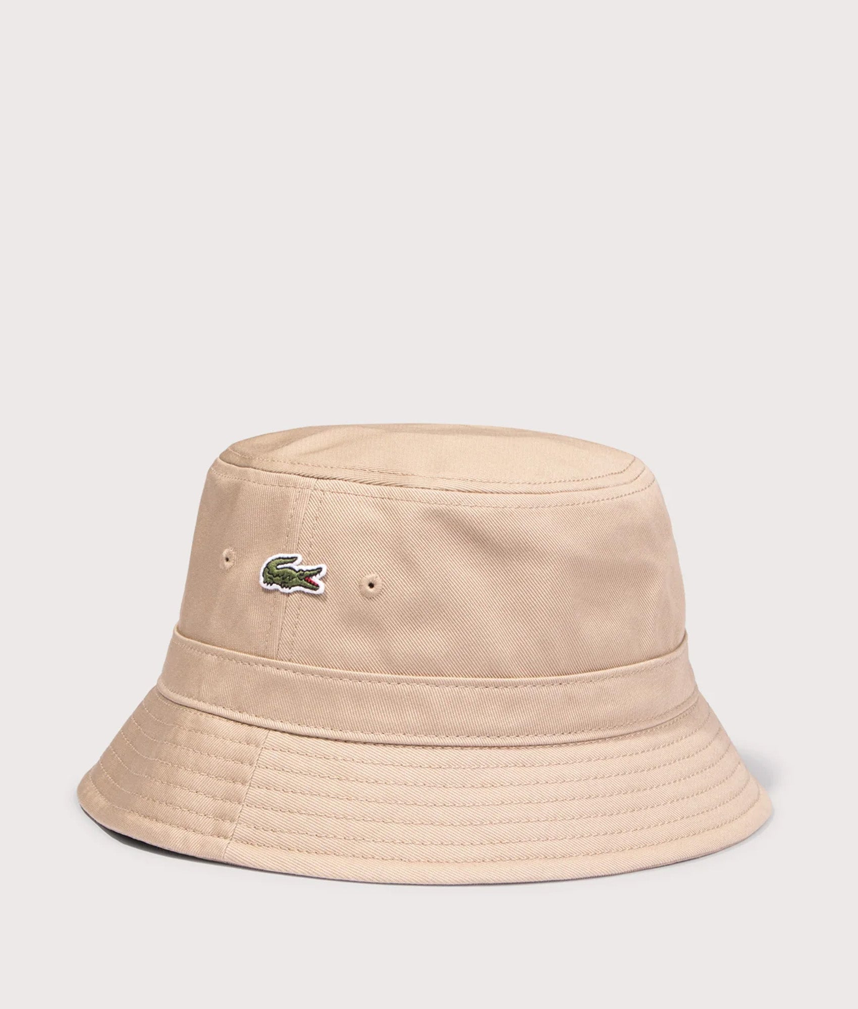 Piqué Bucket Hat in Viennese by Lacoste. Shot by EQVVS. Angled front shot.