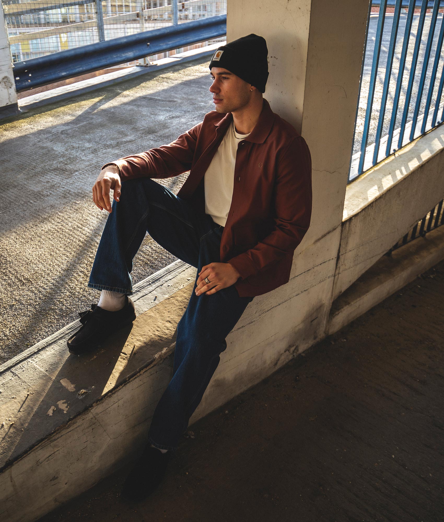 Utility-Pocket-Overshirt-S54-Whisky-Brown-Fred-Perry-EQVVS-Detail-Image