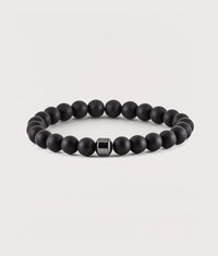 Onyx Beaded Stretch Bracelet: Onyx 