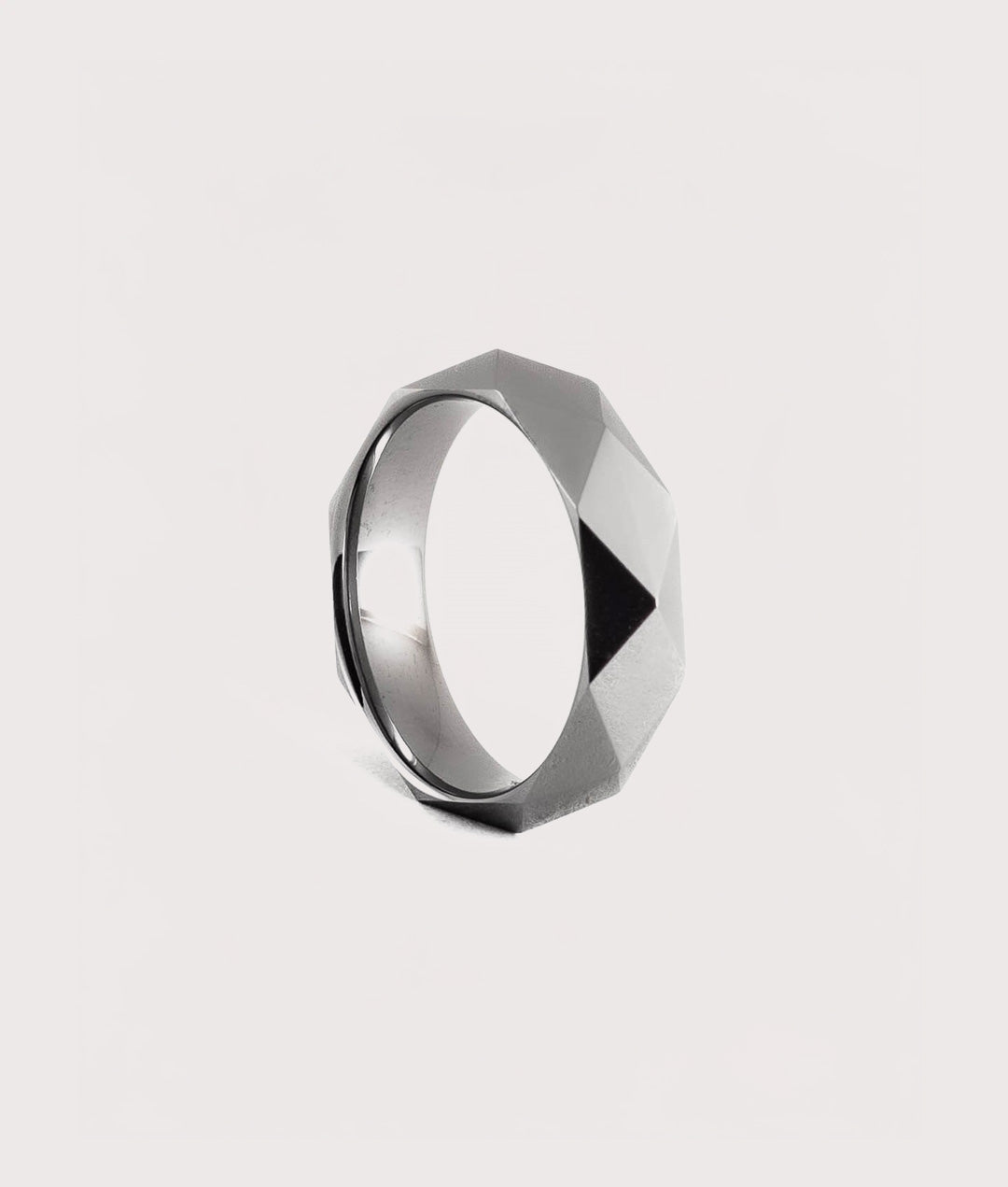 Mysterious Jeweller, Tungsten Carbide Ring, Eqvvs Menswear, side shot angle