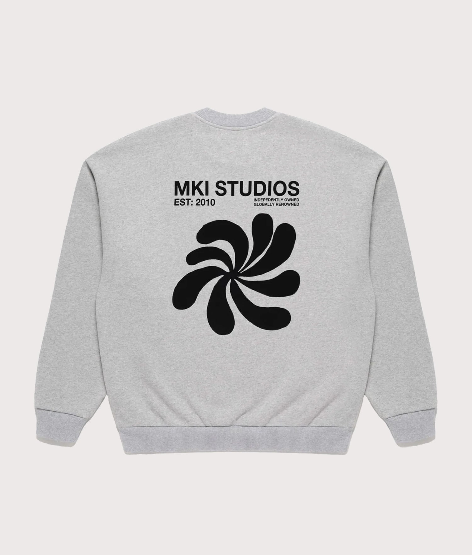 Abstract Crewneck Sweatshirt in Grey | MKI Miyuki Zoku | EQVVS