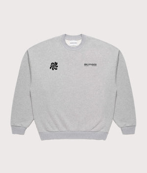 Abstract Crewneck Sweatshirt in Grey | MKI Miyuki Zoku | EQVVS