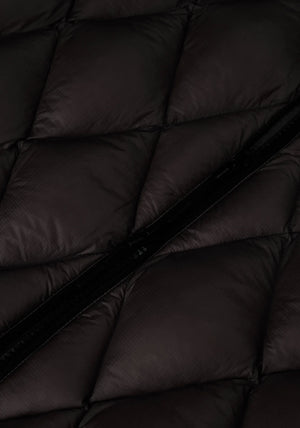 Diamond Bubble Jacket in black by MKI Miyuki Zoku. Detail shot. 