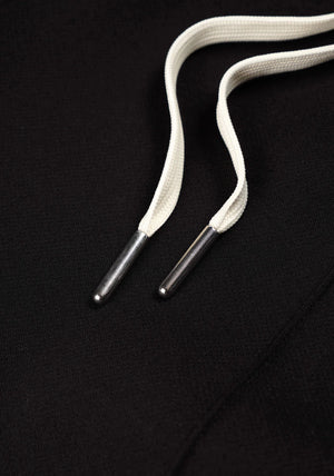 Wide fit track pants MKI Miyuki Zoku black. detail shot.