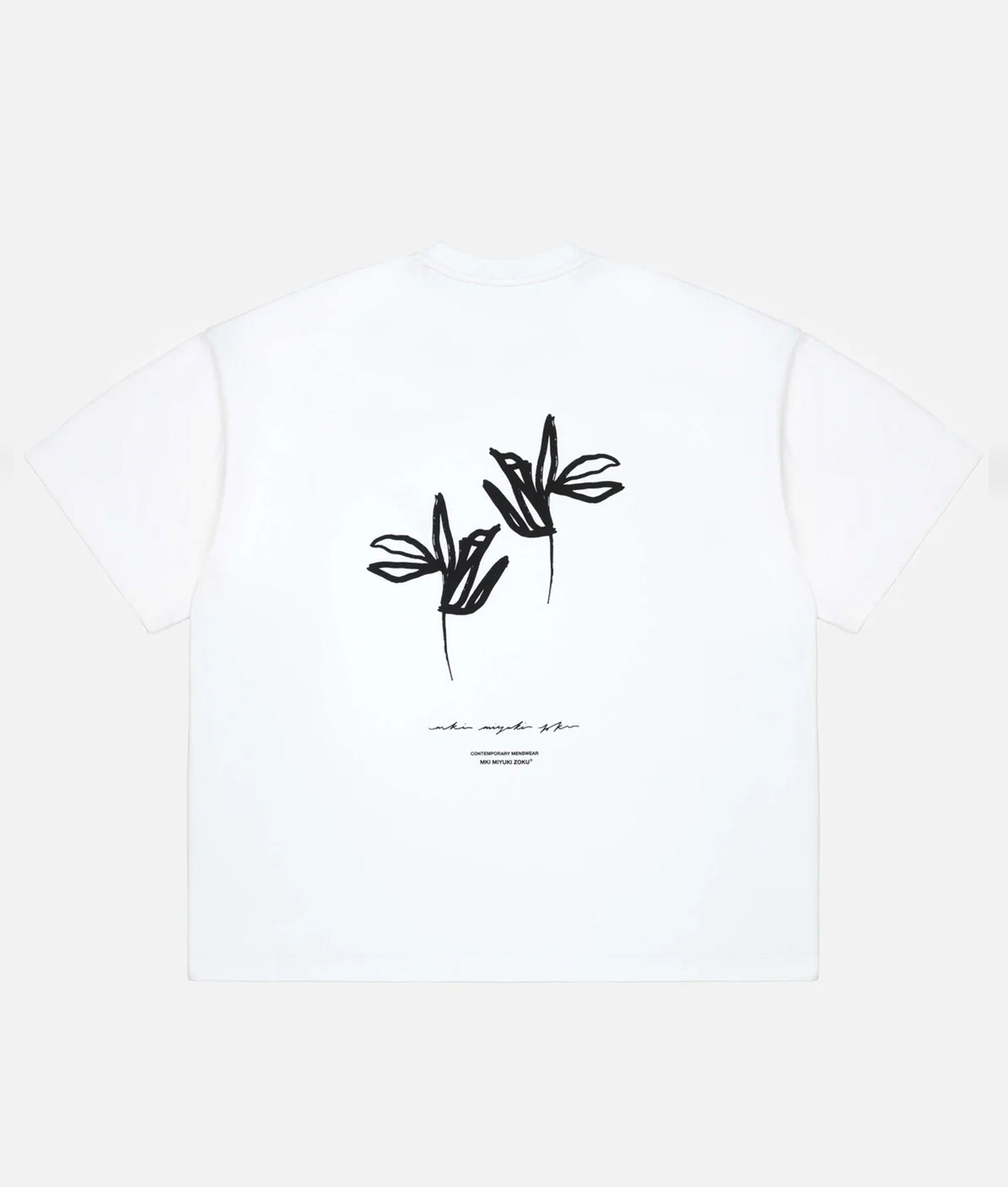 Ink Flower T-Shirt. Shot by EQVVS. Flat back shot.