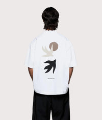Oversized Swallow T-Shirt: White 